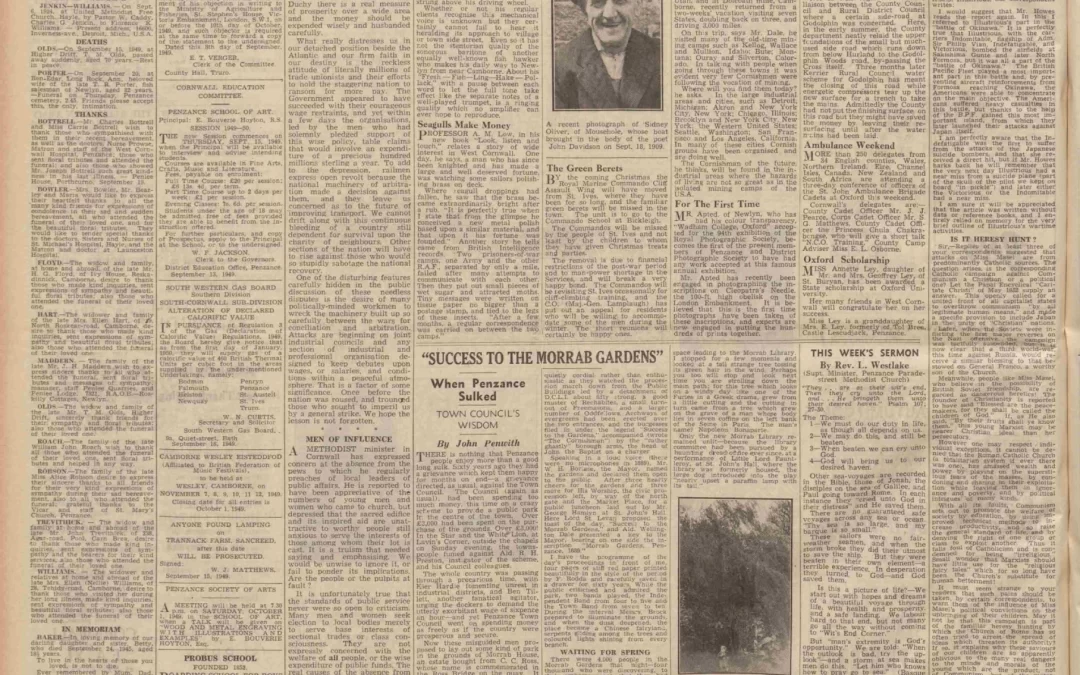 When Penzance Sulked…….